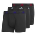 thumbnail image 1 of Ropa interior deportiva adidas Athletic Fit para hombre, paquete de 3 unidades, color negro S, 1 of 7