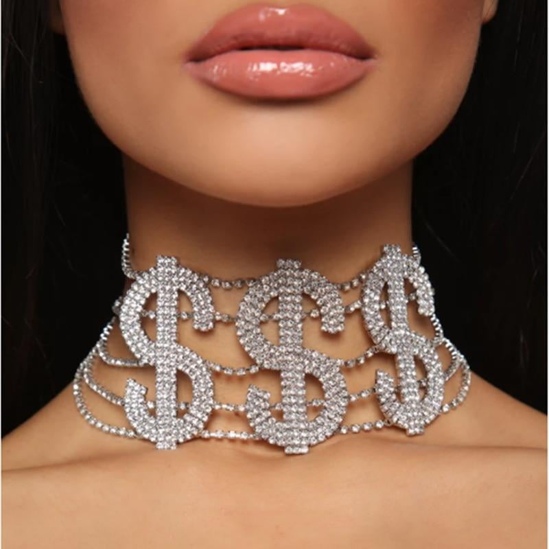 custom rhinestone choker