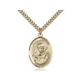 thumbnail image 1 of Gold Filled St. Robert Bellarmine Pendant 1 x 3/4 inches with Heavy Curb Chain, 1 of 1