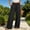 Black, variant on ABSUYY Womens Wide Leg Pants Purple Drawstring Elastic Waist Lightweight Palazzo Lounge Pants with Pockets,Size XL