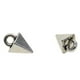thumbnail image 3 of 50/100 piezas de dijes de pirámide de plata tibetana con forma de pico para accesorios de joyería 10x7x7mm, 3 of 9