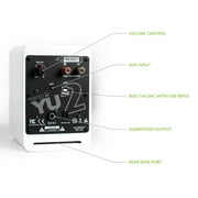 Kanto YU2 Powered Desktop Speakers - Pair (Matte White)