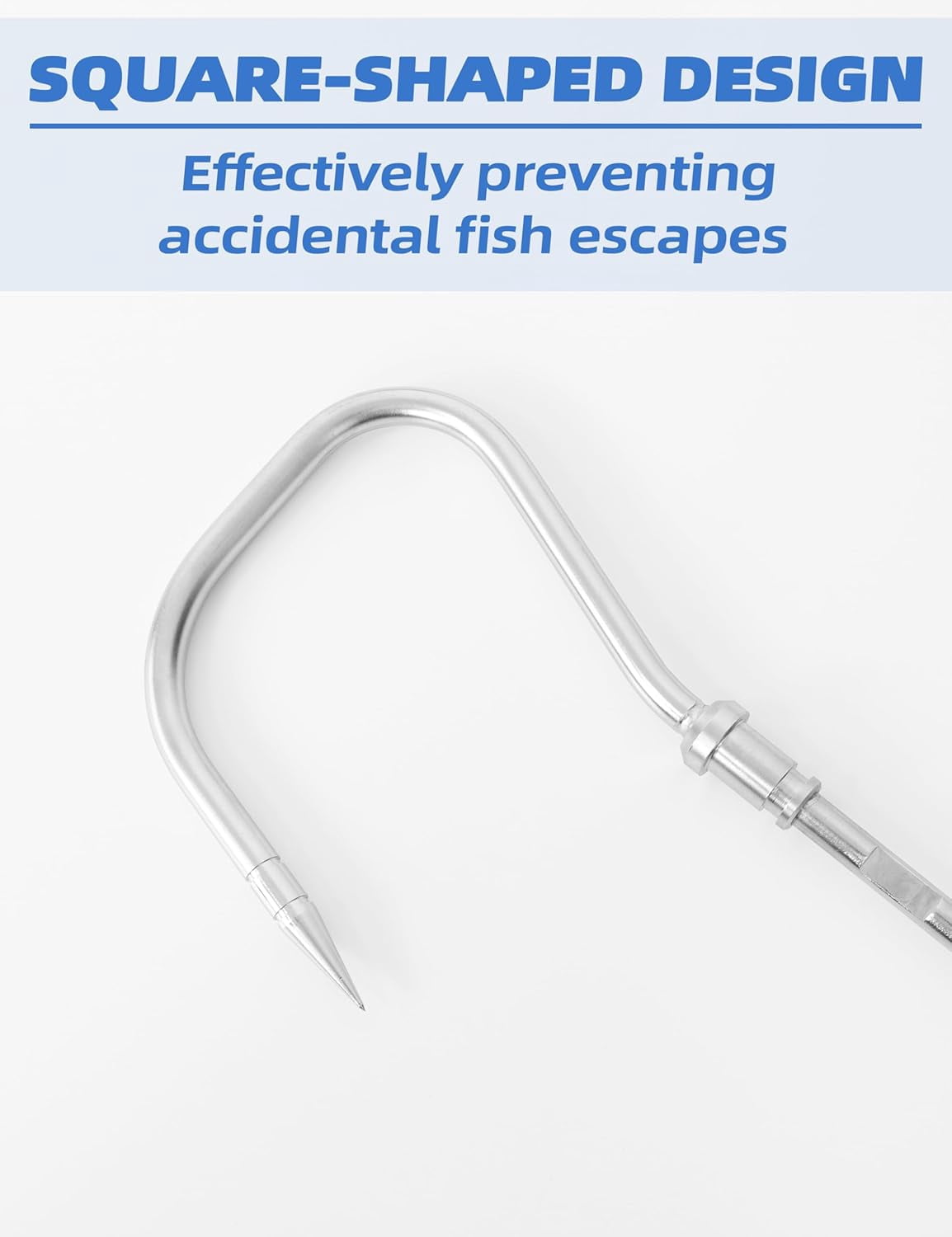BLUEWING Fishing Gaff Hook Extra Sharp 316 Stainless Steel Spear Hook for Fishing Gaff Saltwater Harpoon Hook with Protection Cover for Mahi Mahi Tuna Wahoo 1pc, 2in