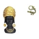 thumbnail image 1 of Estatua de mujer africana, figura de resina, escultura china de latón, mini adorno, decoración artística, adecuada para mesa de oficina, sala de estar, 1 of 8