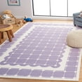 thumbnail image 2 of SAFAVIEH Kids Bordered Swivel Lattice Area Rug, Purple/Ivory, 4' x 6', 2 of 8
