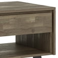 thumbnail image 4 of WyndenHall  Mitchell SOLID WOOD / Metal 22 inch wide Square Modern Industrial End Table - 22 W x 22 D x 22 H Distressed Grey Distressed,Lacquer Acacia, 4 of 5