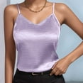 thumbnail image 6 of Aboser Womens Silky Satin Camisole Tops Trendy Shiny Party Shirt Stretchy Spaghetti Strap Cami Tank Top Comfy V Neck Undershirt Loose Fit Camisoles, 6 of 6