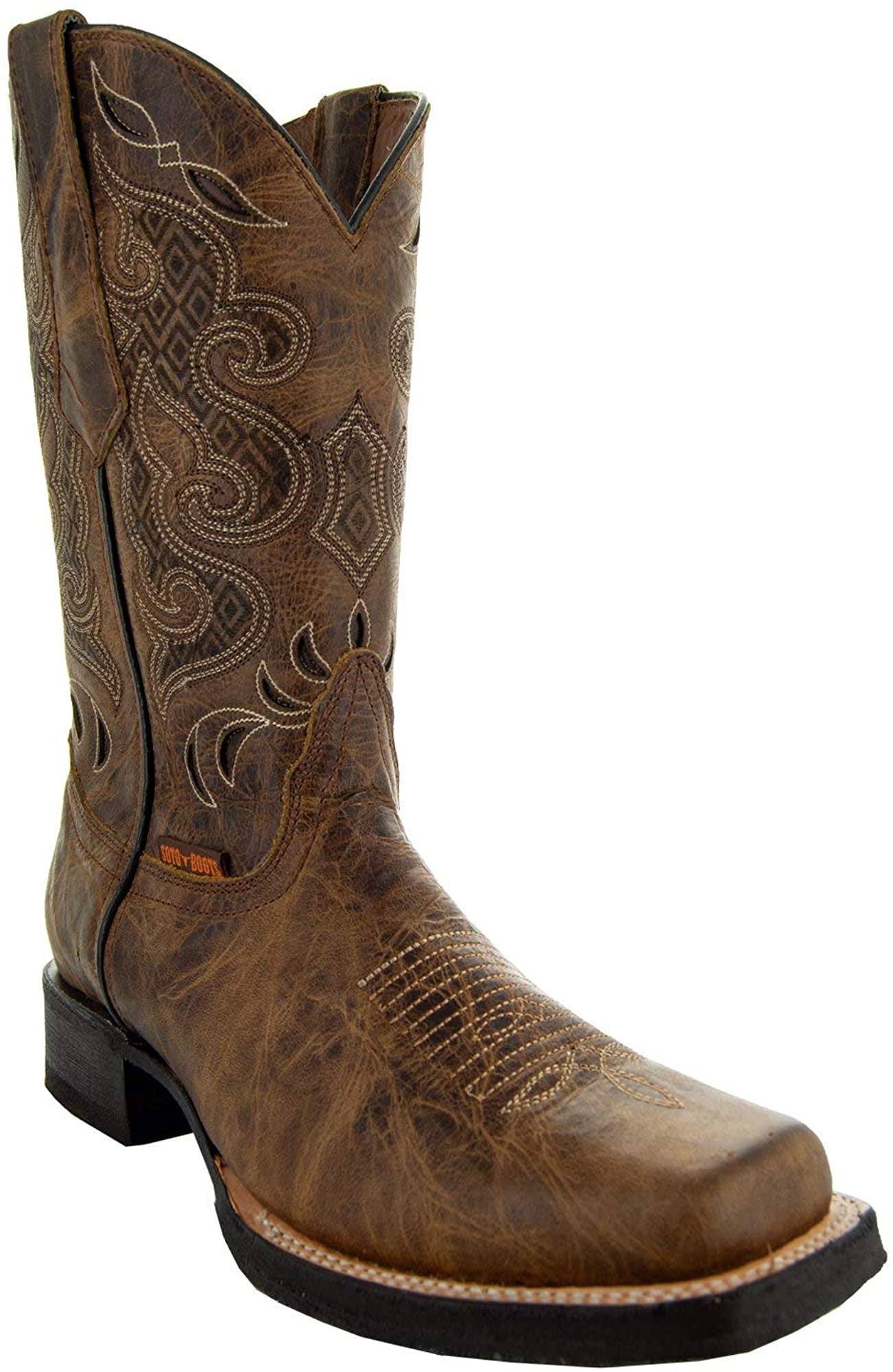 Soto Boots Mens Broad Square Toe Boots H50019 
