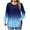 Blue, variant on QQAMB Womens Tops Plus Size Crewneck Gradient Color Long Sleeve Shirts Tunics Fall Casual Pullover Loose Basic T-Shirt