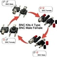 thumbnail image 4 of Conector BNC macho a conector banana hembra doble, poste de unión, conector divisor coaxial, adaptador BNC tipo banana, paquete de 2, 4 of 8