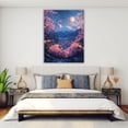 thumbnail image 4 of Mudket Mount Cherry Blossom Canvas Wall Art, Framed Floral Landscape Print, Japanese Style Wall Decor for Living Room, Ready to Hang - 12"L x 8"W, 4 of 10