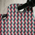 thumbnail image 3 of Ambesonne Retro Grommet Curtain, Country Style Checkered, 50" x 72", Dark Coral Teal Beige, 3 of 6