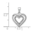 thumbnail image 2 of White Sterling Silver Charm Pendant Themed Diamond 19 mm 13, 2 of 2