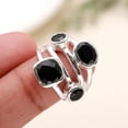 thumbnail image 2 of 925 Sterling Silver Black Spinel Statement Ring for Women – Handmade Designer Gemstone Jewelry – US Sizes 5-10 – Bold Black Crystal Fashion Ring, 2 of 2