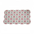 thumbnail image 2 of Christmas Tree and Bow Printed Doormat, Crystal Velvet Festive Entryway Rug, Elegant Scalloped Wavy Edge Floor Mat, Dirt Trapping Indoor Entrance Carpet, Holiday Home Decor(B 29.53in), 2 of 7