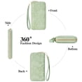 thumbnail image 4 of GAEKEAO Women’s Wristlet Wallet Rfid Blocking Leather Zip Around Wallet with Large Capacity Card Slots and ID Window, 4 of 7