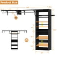 thumbnail image 2 of Homieasy 8FT Wall-Mounted Laundry Shelf Over Washer & Dryer, Space-Saving Organizer with Adjustable Shelves, Clothes Drying Rack, Hanger Rod, 6-Tier Heavy-Duty Storage System,Black, 2 of 6