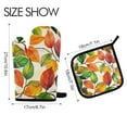 thumbnail image 2 of Yayeee Oven Mitts and Pot Holder Set of 2 Heat Resistant Kitchen Gloves Baking Hot Pad, Beige Leaves, 2 of 5