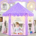 thumbnail image 4 of Tienda de campaña Princess EVOIONOS morada para niñas con luces de 55 x 53 pulgadas, 4 of 6