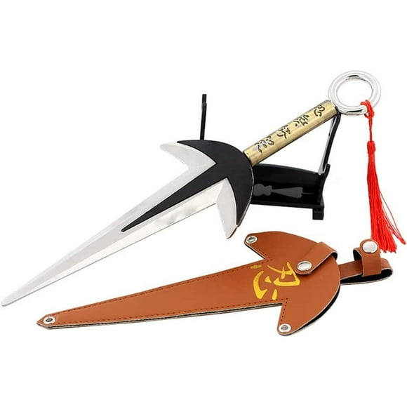 QIDUDZ 11.81inch Namikaze Minato Kunai Yondaime Weapon Model, Ninja Metal Sword Toy Action Figure for Kids Gift