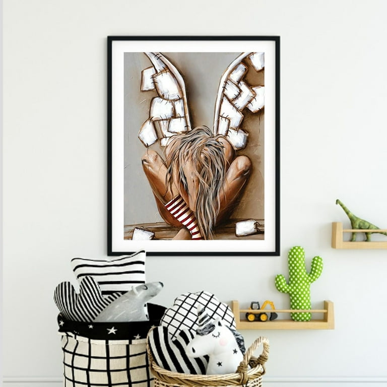 DIY Paint By Number Kit Colorful Broken Angel Character No Frame