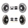thumbnail image 1 of Transit Auto Front Rear Coated Drilled Slotted Disc Brake Rotors and Semi-Metallic Pads Kit for Car Honda CR-V KDF-100684, 1 of 11