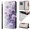 Purple Flower, variant on Compatible with Samsung Galaxy A06 Wallet Case for Women Girls, Garden Flower Pattern Design PU Leather Flip Cover with Card Holder Kickstand Wrist Strap Protective Case, Butterfly Tree