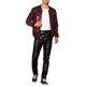 thumbnail image 2 of Chaqueta Varsity con lentejuelas INSPIRE CHIC para hombre, con cierre, de mangas largas, chaqueta brillante para fiestas, roja, talla M, 2 of 4