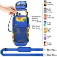 thumbnail image 2 of 32 oz Water Bottles with Straw & Strap, Motivational Water Bottles with Times to Drink, BPA Free Reusable Sports Water Bottle with Sleeve Carrier for Hiking, Travel, Running or Fitness, 2 of 6