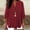 *Wine, variant on ClodeEU Womens V Neck T Shirts,Cute Buttons Roll Up 3/4 Sleeves Loose Blouses Tops White,Womens Plus XXL