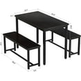 tantohom Breakfast Nook Table Set,Coffee Table with Bench for 46
