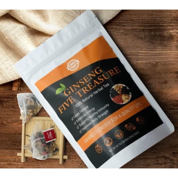 Ginseng Five Treasure Herbal Tea Bags (20 bags)