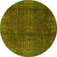 thumbnail image 1 of Ahgly Company Machine Washable Indoor Round Oriental Yellow Modern Area Rugs, 8' Round, 1 of 1
