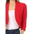 thumbnail image 5 of Women's Casual 3/4 Sleeve Bolero Open Front Cardigan Jacket, 5 of 6
