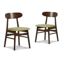 New Classic Furniture Morocco Wood Dining Chair in Green (Set of 2)
