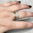 thumbnail image 5 of NEW Spinner Band, Filigree Ring, 925 Sterling Silver Ring, Spinning Thumb Ring, Three Tone Ring, Fidget Ring, Handmade Jewelry, Christmas Oxidized, Brass Copper Band, Anxiety Ring, Mans Band Gifts, 5 of 6