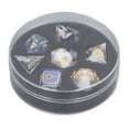 thumbnail image 1 of Juego De Dados Poliédricos, Números Transparentes De Resina, Dados De Juego De Mesa De Doble Color 7 Uds Para Juegos De Mesa Mgaxyff Blanco y azul, 1 of 8