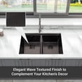 thumbnail image 6 of Strictly Sinks Undermount Workstation Kitchen Sink 32 Inch 16ga Double Bowl Leather Texture Black, 6 of 9