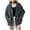 Grey, variant on Uinagy Women's Solid Leather Biker Jacket