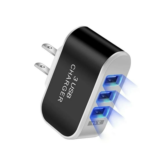 Fast Track USA Chargeur Mural Plug Block Cube 3 Ports Portable Chargeur Rapide