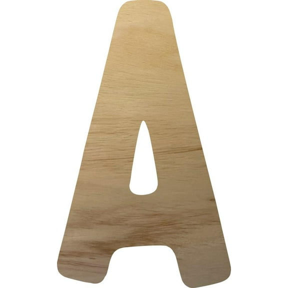 Wood Letter Unfinished Craft, 6'' Tall Wooden Alphabet Letter A, Paintable VBS