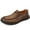 Brown, variant on LASUDRAA Mens Casual Slip On Loafers Shoes Walking Dress Shoes
