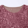 thumbnail image 6 of Girls Sequin Tops Long Sleeve Glitter Sparkly Party Blouse Loose Casual Round Neck Dressy Tops for Evening Party Fall Clothes, 6 of 6