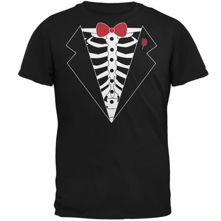 Tuxedo Skeleton Costume Black Adult T-Shirt