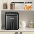 thumbnail image 5 of Air Fryer, Small Digital 3 Qt Airfryer Space Saving Compact, Bake, Reheat, Roasts for Quick Easy Meals, Mini Compact & Quiet, Nonstick & Dishwasher Safe Basket (Black), 5 of 7
