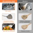 thumbnail image 2 of Juego de 8 Utensilios de Cocina Acero Inoxidable: Utensilios de Cocina con Espátula, Cucharón y Más Ideal para Cocinar, Freír y Servir en Sartenes, 2 of 4
