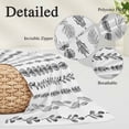 thumbnail image 3 of Black Botanical Body Pillow Covers 20"x54", Modern Farmhouse Tropical Leaves Soft Brushed Microfiber Breathable Throw Pillow Covers, Pillowcase with Zipper for Couch Sofa Bedroom Living Room, 3 of 9