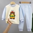 thumbnail image 2 of UAYOTSE 3T 4T 5T 6T 7T Little Boys Girls Pajamas Sets Fall Cotton 2 Piece Color Block Clothes Kids Pjs Sleepwear Wine ,Sizes 6-12 Months, 2 of 4