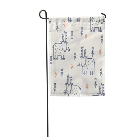 SIDONKU Forest Cute Characters Sketch Baby Bird Cartoon Childish Contour Garden Flag Decorative Flag House Banner 28x40 inch