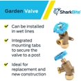 thumbnail image 4 of czcpp-3/4 Inch x 3/4 Inch MHT Garden Valve, Multi Turn, Push to Connect Brass Plumbing Fitting, PEX Pipe, Copper, CPVC, PE-RT, HDPE, 24623LF, 4 of 4